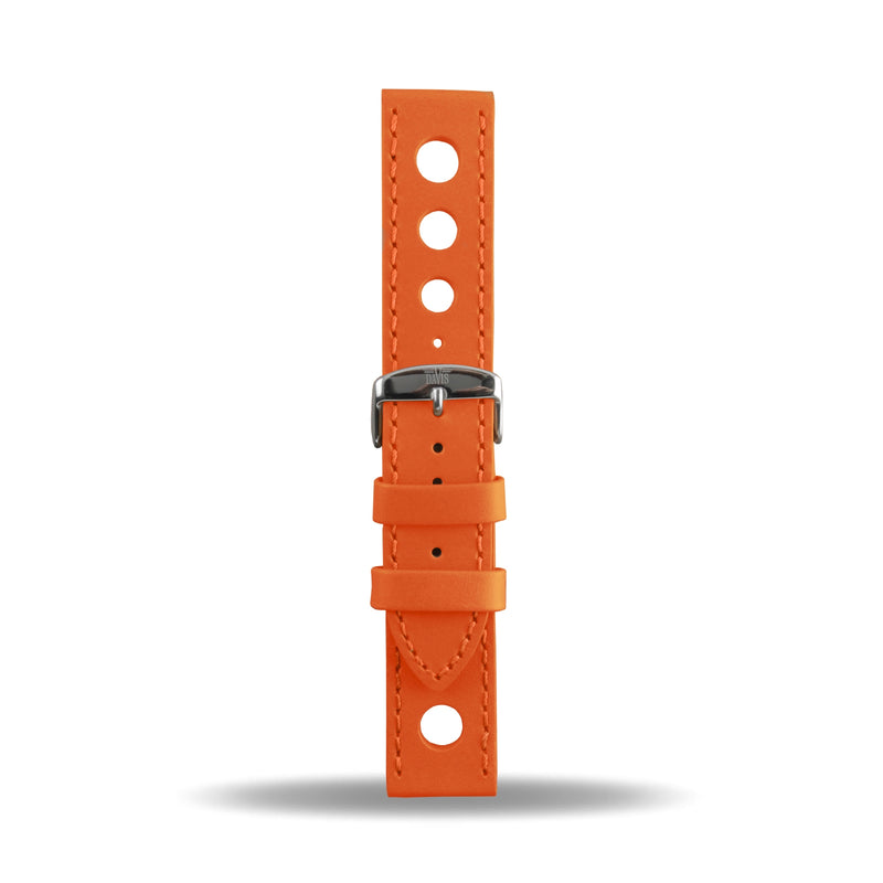 22mm Bracelet Montre Cuir Racing Orange B0323