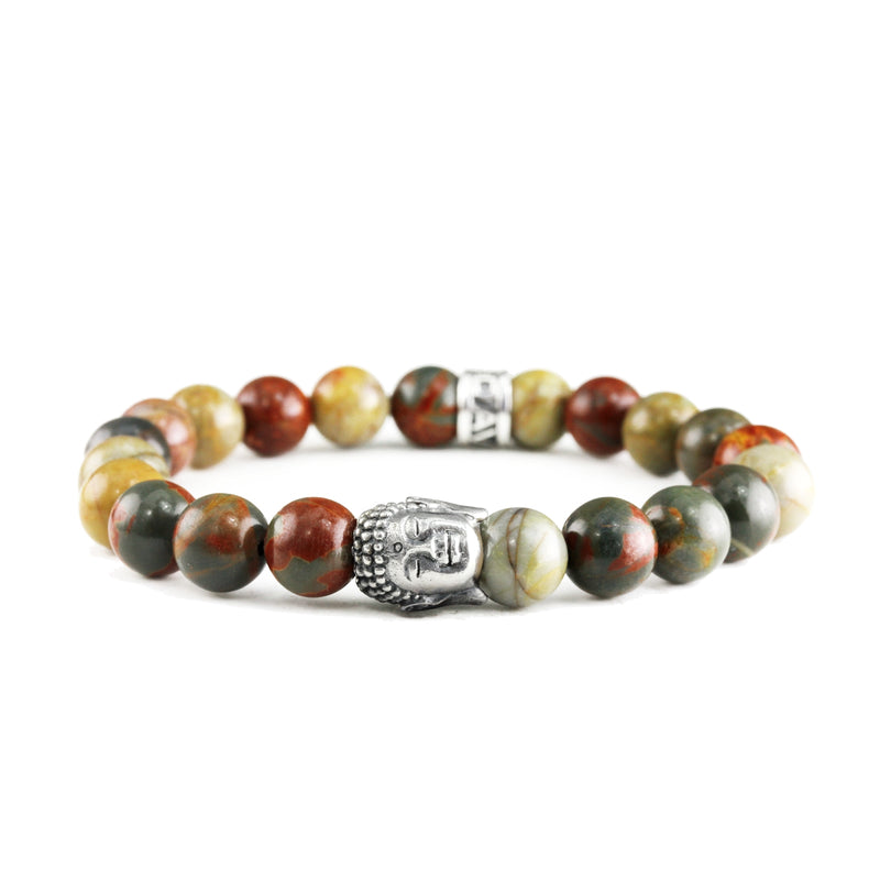 Bracelet Bouddha Picasso Jasper et argent