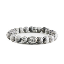 Bracelet Bouddha Jasper et argent