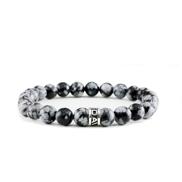 Bracelet Classic Obsidienne Flocon de Neige