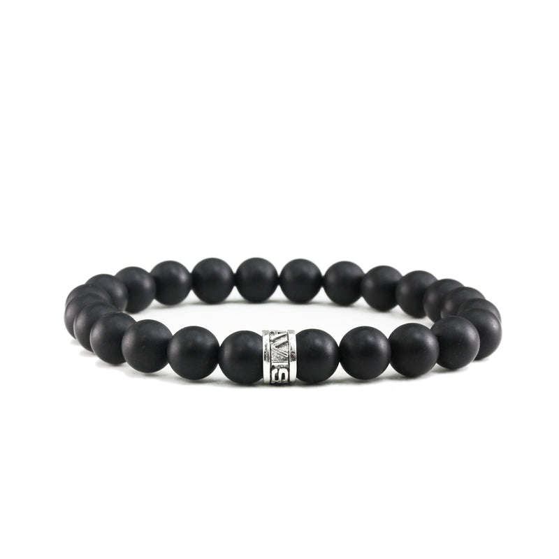 Bracelet Classic Onyx Mate et argent