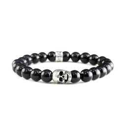 Bracelet Skull Onyx Poli