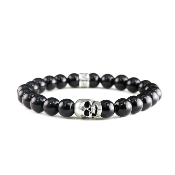 Bracelet Skull Onyx Poli