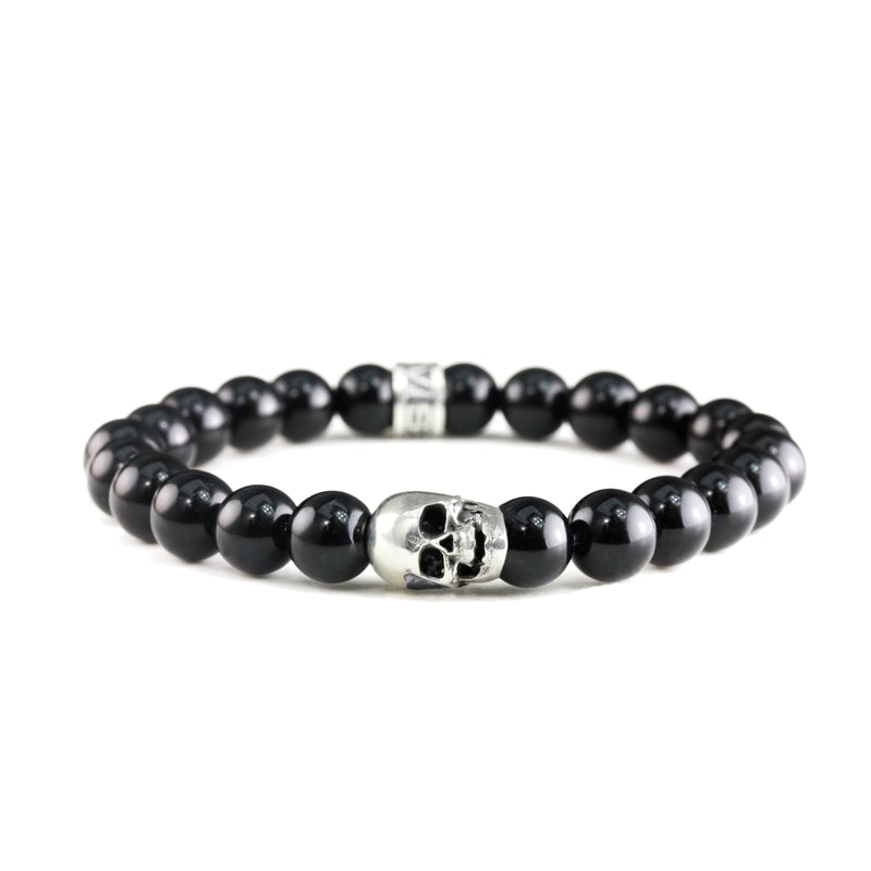 Bracelet Skull Onyx Poli