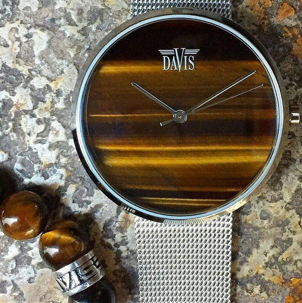 Montre Pierre naturelle Oeil de Tigre Jaune 2331