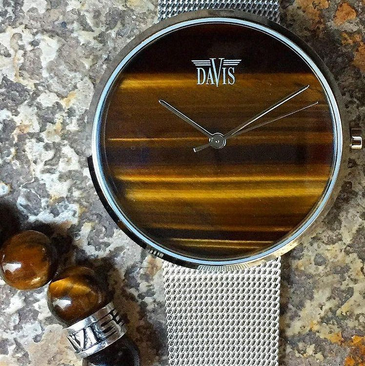 Montre Pierre naturelle Oeil de Tigre Jaune 2331